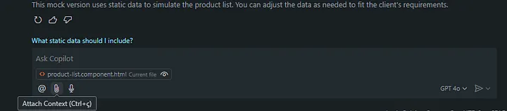 Angular Material Table with Copilot
